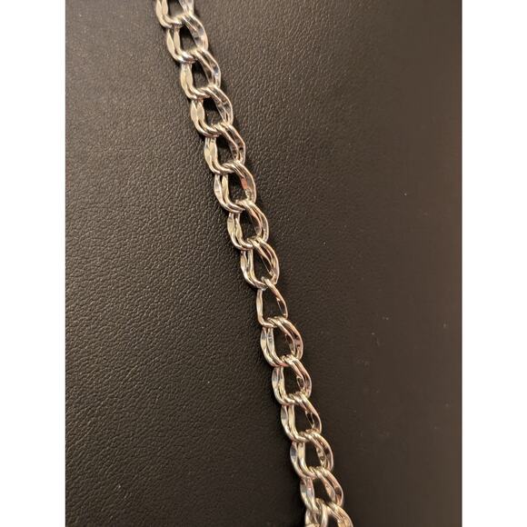 Charter Club Silver Tone Rhinestone Disk Charm Necklace & Matching Bracelet - Picture 10 of 11